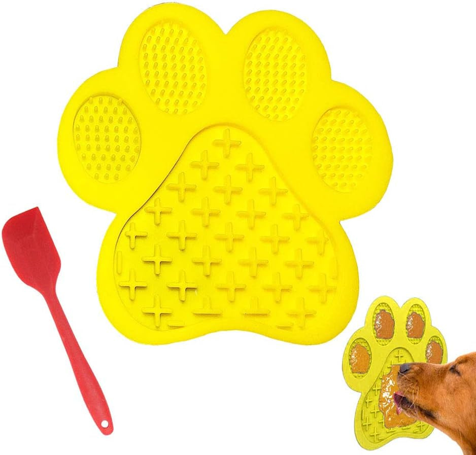 Dog Licking Mat for Anxiety Peanut Butter Slow Feeder Dog Bowls Dog Licking Pad with Strong Suction to Wall for Pet Bathing,Grooming,And Dog Training (Green)