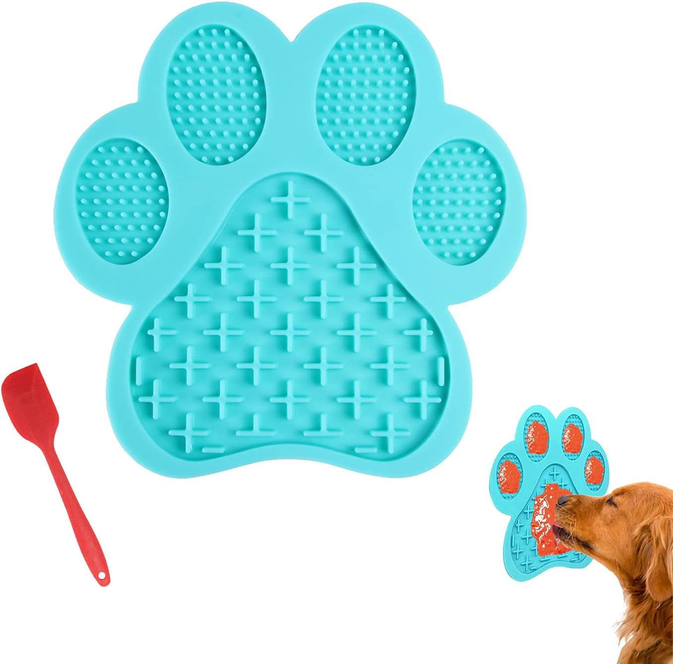 Dog Licking Mat for Anxiety Peanut Butter Slow Feeder Dog Bowls Dog Licking Pad with Strong Suction to Wall for Pet Bathing,Grooming,And Dog Training (Green)