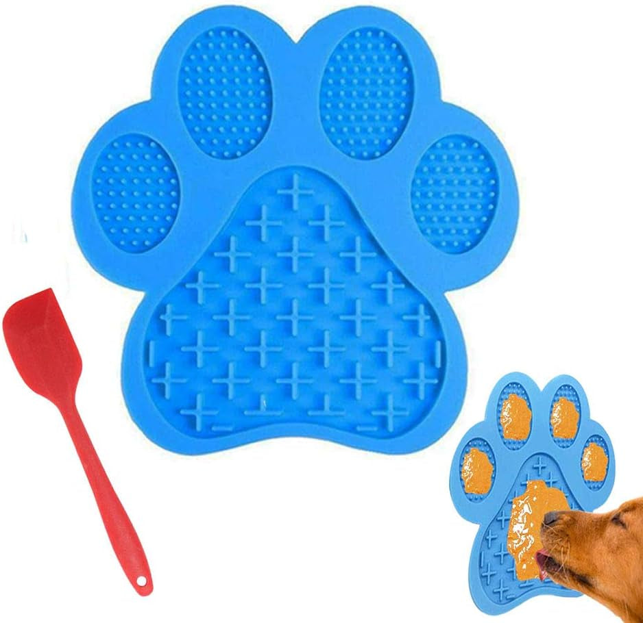 Dog Licking Mat for Anxiety Peanut Butter Slow Feeder Dog Bowls Dog Licking Pad with Strong Suction to Wall for Pet Bathing,Grooming,And Dog Training (Green)