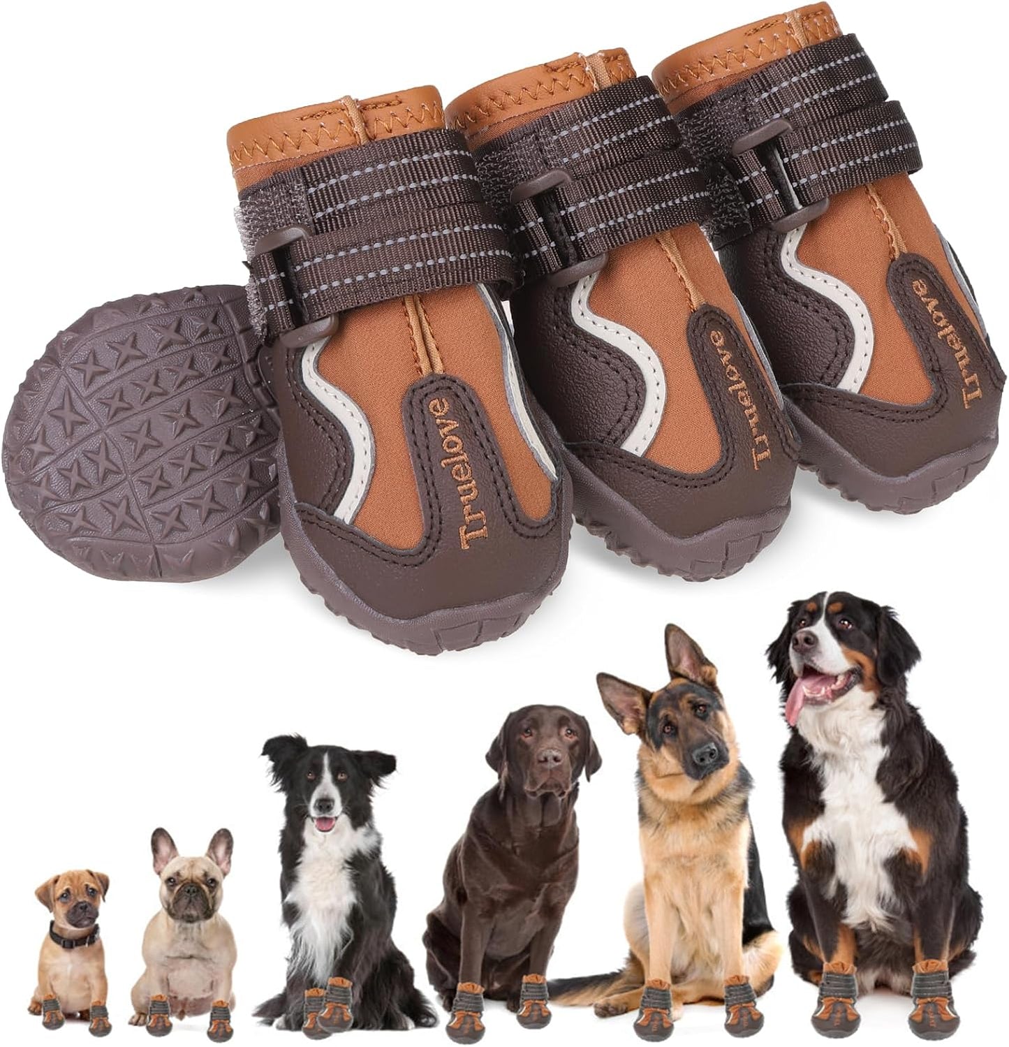 Dog Shoes for Small Dogs,Dog Boots & Paw Protectors for Winter with Anti-Slip Rugged Sole,Waterproof Dog Booties for Outdoor Snow Rain Days,Dog Shoes for Hot Pavement,Hiking Walking (Black)