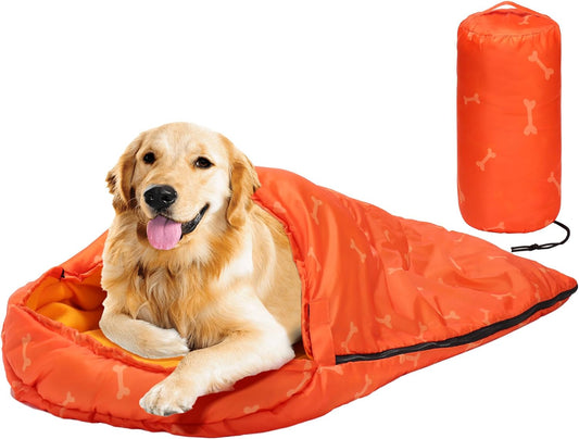 Lifeunion Dog Sleeping Bag with Storage Bag Waterproof Warm Packable Dog Bed for Travel Camping Hiking Backpacking